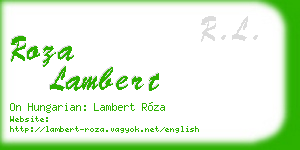 roza lambert business card