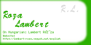 roza lambert business card